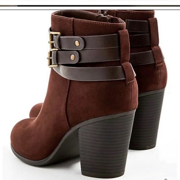 Size 9 Torrid Brown Booties shoes new in box boots wide width - Picture 3 of 3